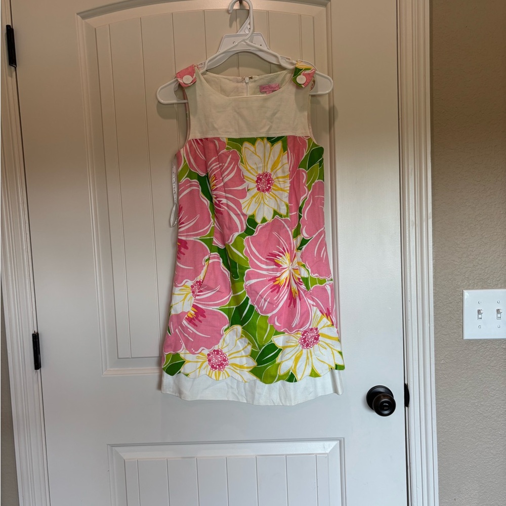 Lilly Pulitzer Pink and Green Floral Dress